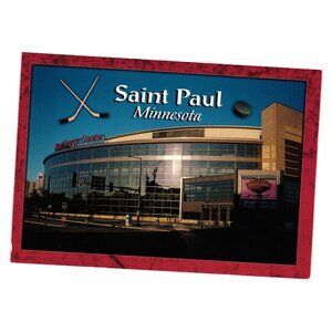 Saint Paul Minnesota Xcel Energy Center Hockey Team Theme Postcard Collectible